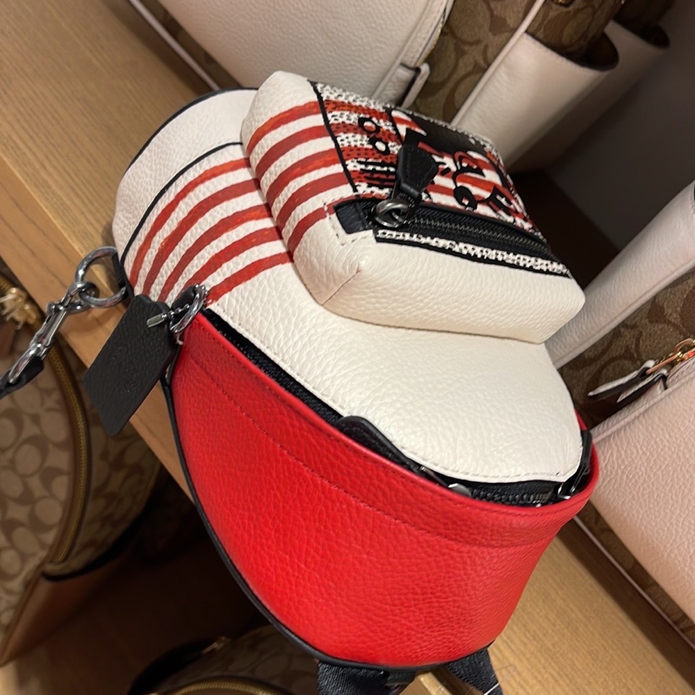 Coach Disney Mickey Mouse X Keith Haring Small West Backpack Crossbody - Picture 13 of 16